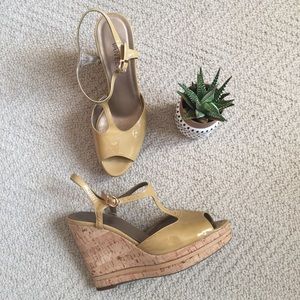 Vaneli Cork Wedge Sandals